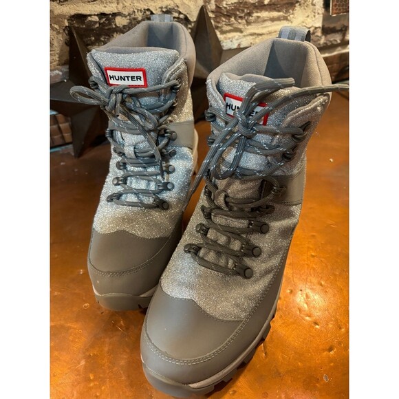 Hunter glitter commando Boots size 10 - Picture 1 of 5